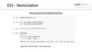 015 - Vectorization
Non-Vectorized Implementation.
 