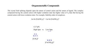 Lectures 1. Organometallic compounds pptx | PPTX