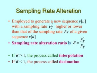 Sample Rate Decimation Lectures 1-2 Time-Domain Characterization of LTI Discrete-Time Systems.ppt