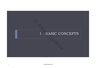 1 - BASIC CONCEPTS1 - BASIC CONCEPTS
1 © Alexei Gudkov 2017
©
AlexeiG
udkov
 