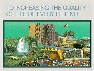 TO INCREASING THE QUALITY
OF LIFE OF EVERY FILIPINO
 