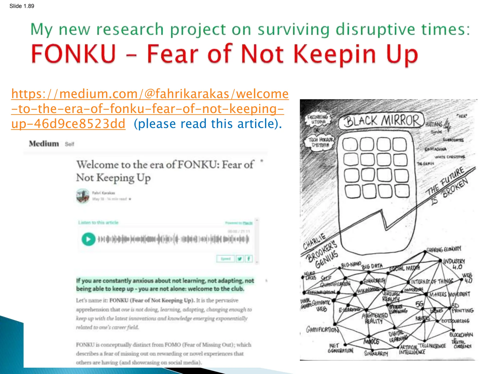 Slide 1.89
https://medium.com/@fahrikarakas/welcome
-to-the-era-of-fonku-fear-of-not-keeping-
up-46d9ce8523dd (please read this article).
 