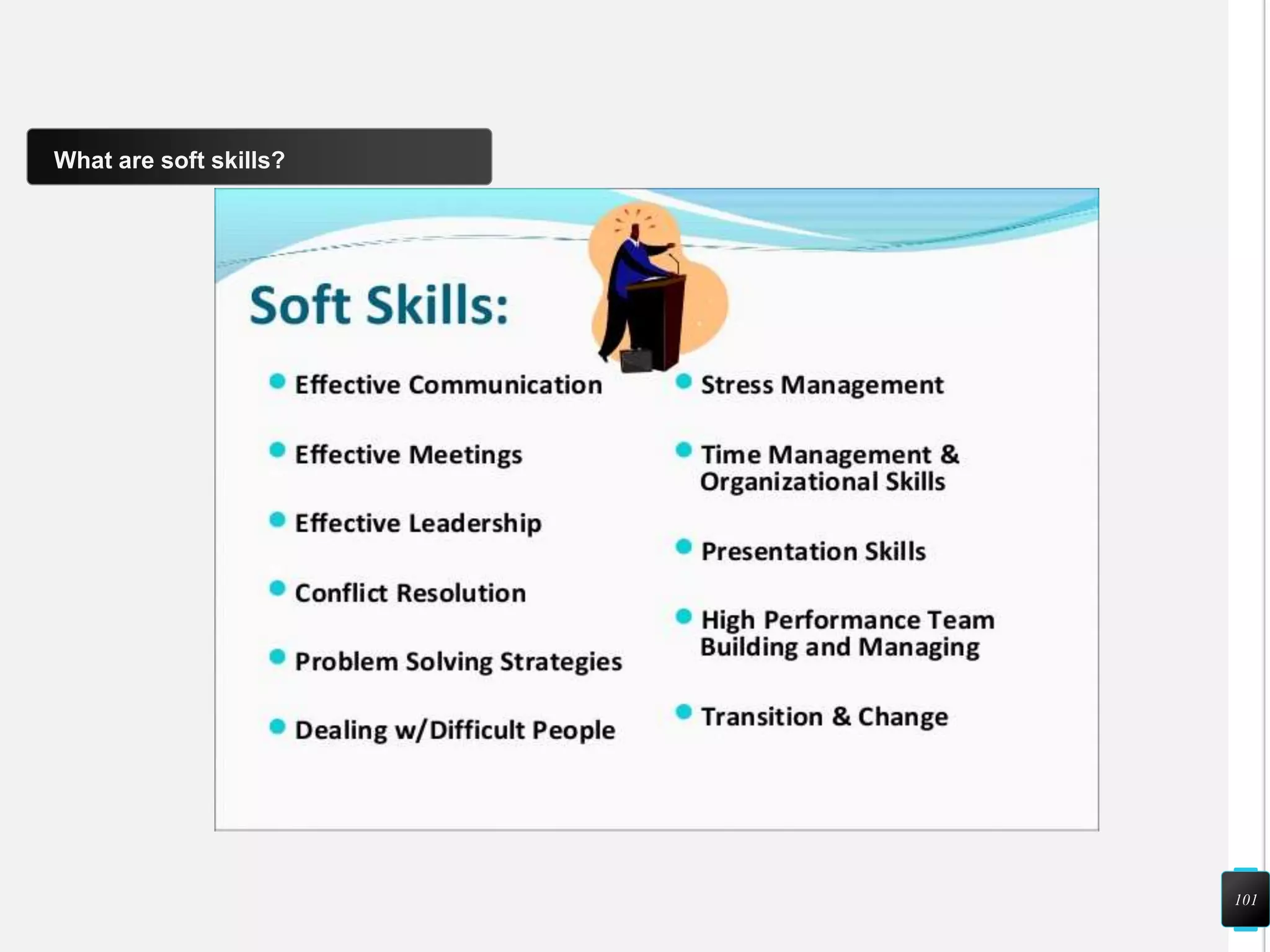 101
What are soft skills?
 