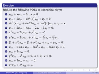 Lecture 8: 29.10.2020
Pinaki Pal (NIT Durgapur) MA331; Odd Semester, 2020-21 46 / 54
 