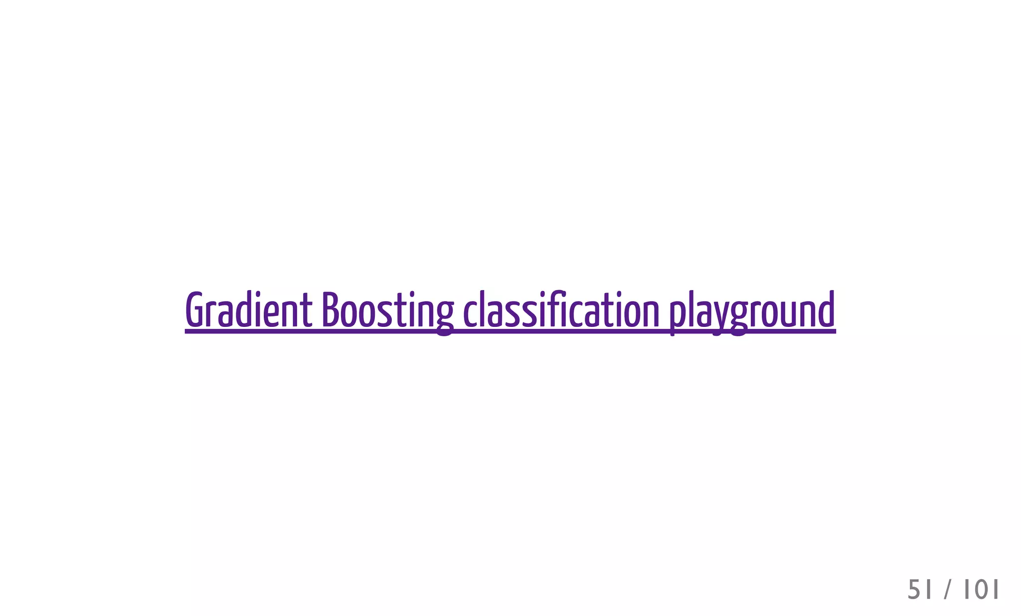 Gradient Boosting classification playground
51 / 101
 