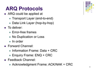 Comprehensive Overview of Data Link Layer Protocols and Error Control ...