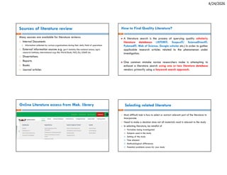 Comprehensive Guide to Conducting Effective Literature Reviews in ...