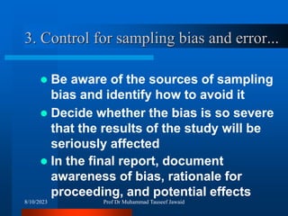 Lecture Sampling Methods by Prof: Dr Tauseef Jawaid.ppt