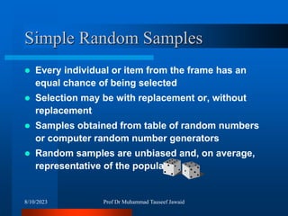 Lecture Sampling Methods by Prof: Dr Tauseef Jawaid.ppt