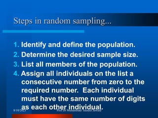 Lecture Sampling Methods by Prof: Dr Tauseef Jawaid.ppt