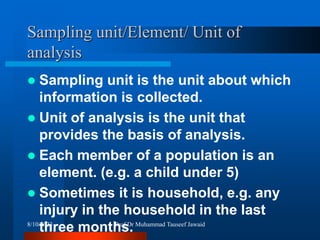 Lecture Sampling Methods by Prof: Dr Tauseef Jawaid.ppt