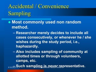 Incidental Sampling Example Lecture Sampling Methods by Prof: Dr Tauseef Jawaid.ppt