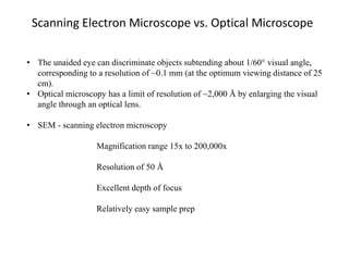 Lecture Scanning electron microscopy and its uses | PDF
