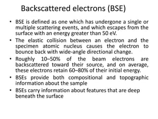 Lecture Scanning electron microscopy and its uses | PDF
