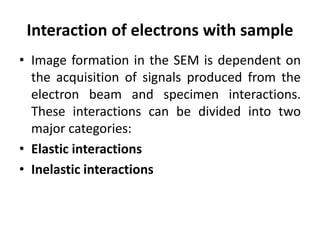 Lecture Scanning electron microscopy and its uses | PDF