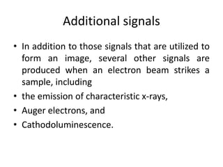 Lecture Scanning electron microscopy and its uses | PDF