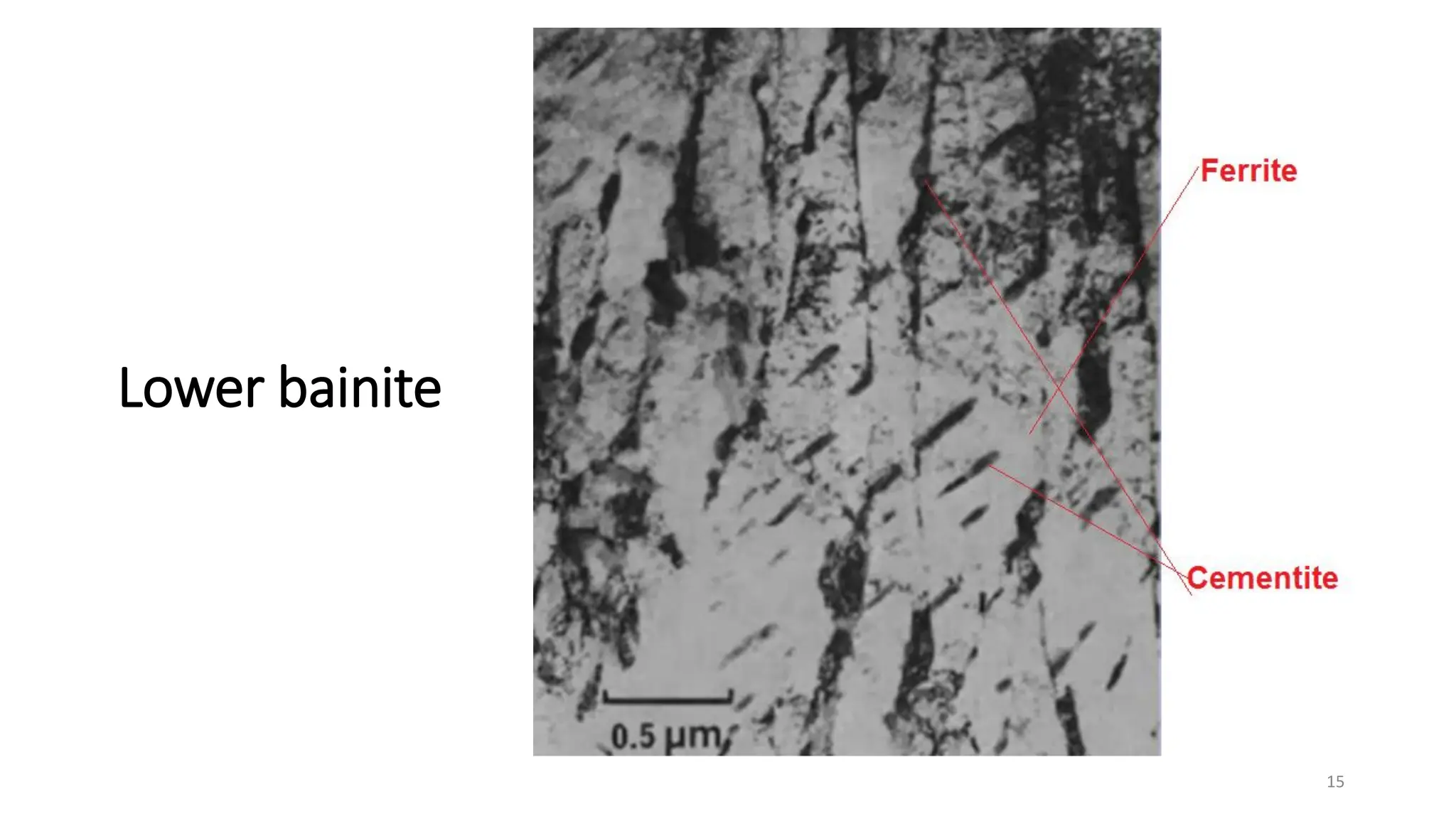 15
Lower bainite
 