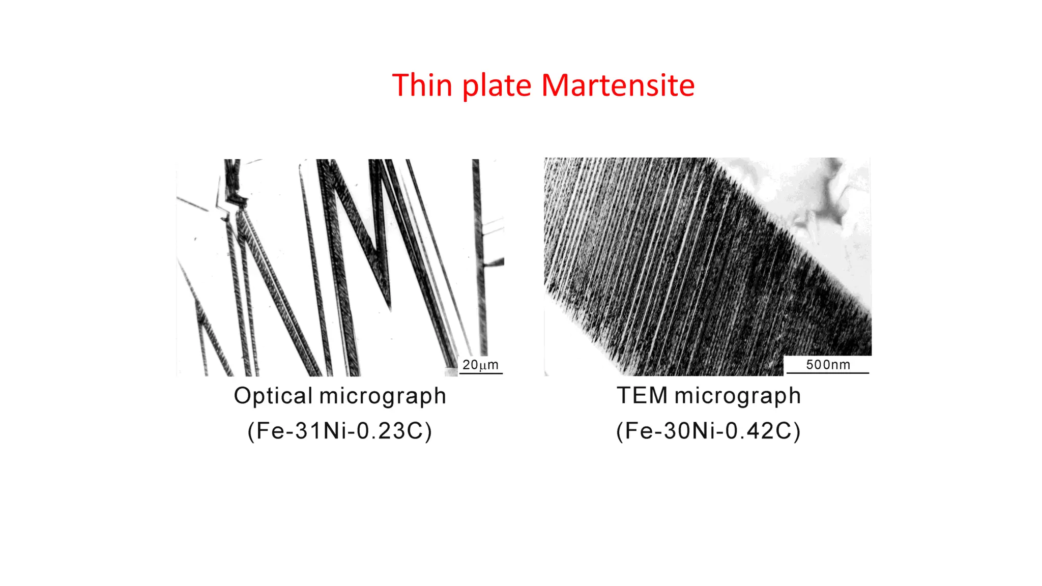 Thin plate Martensite
 