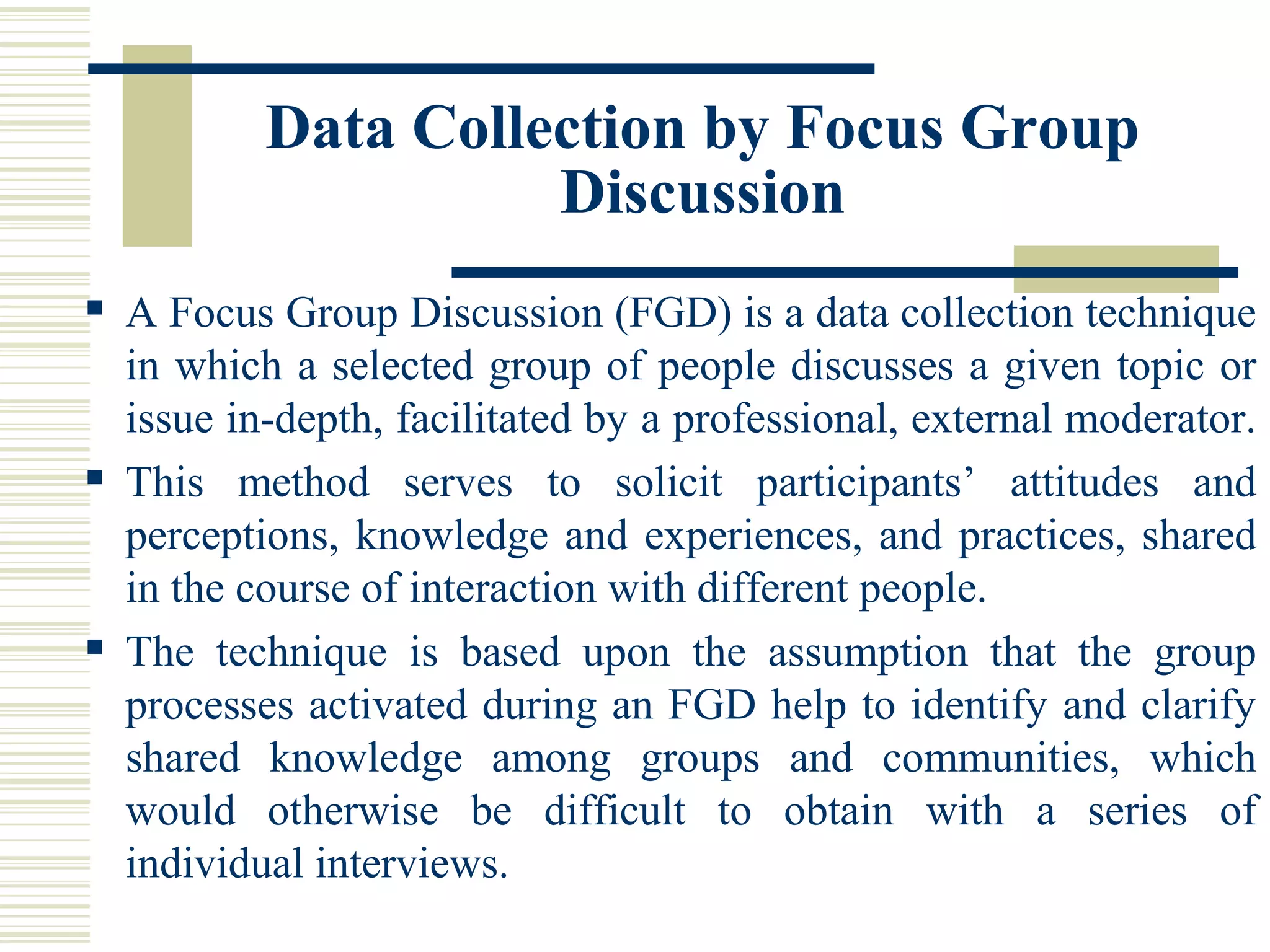 data collection methods | PPT