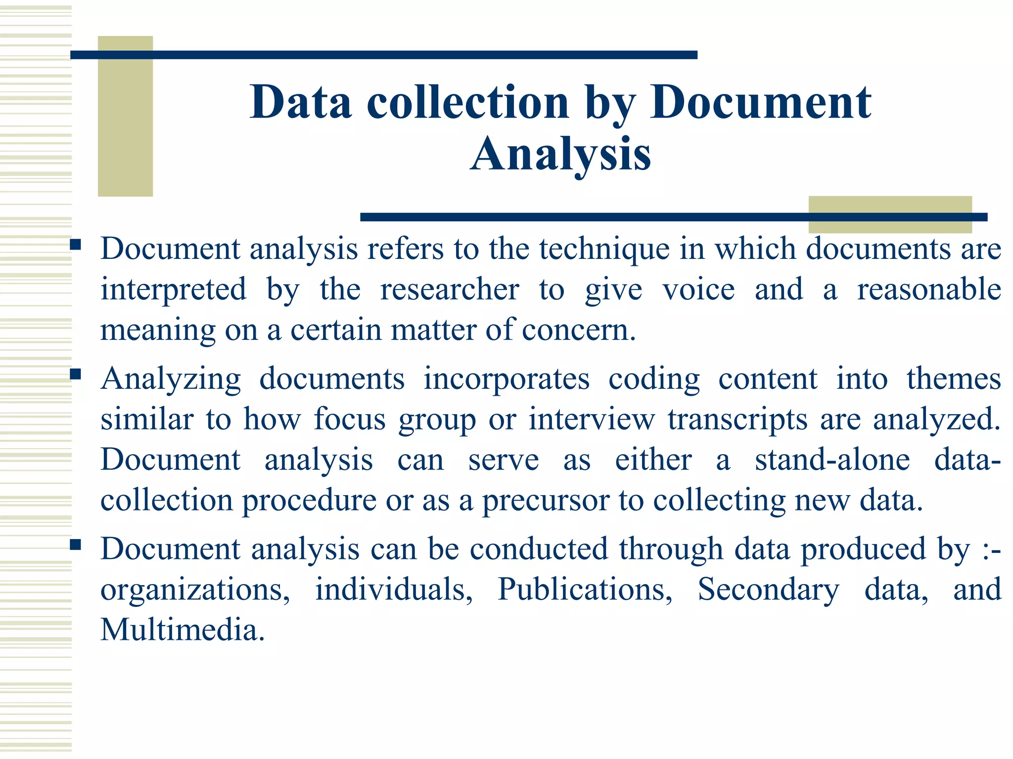 data collection methods | PPT