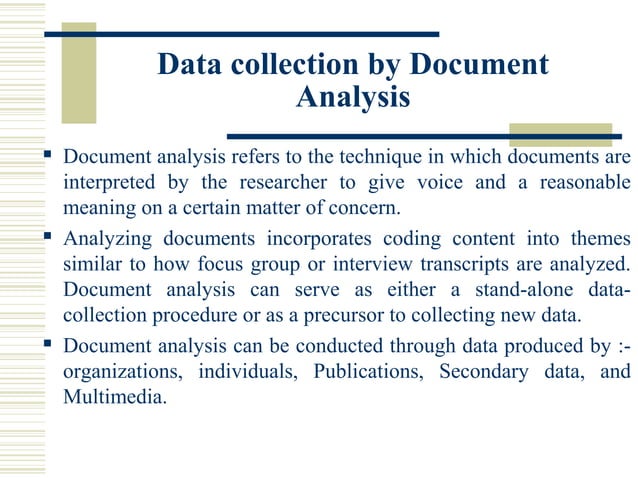 data collection methods | PPT
