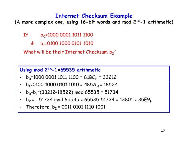 internet checksum calculator internet checksum calculator