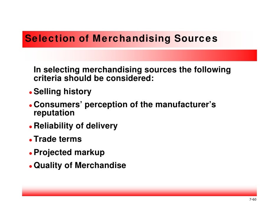 DC Lecture Seven Merchandise Buying and Handling