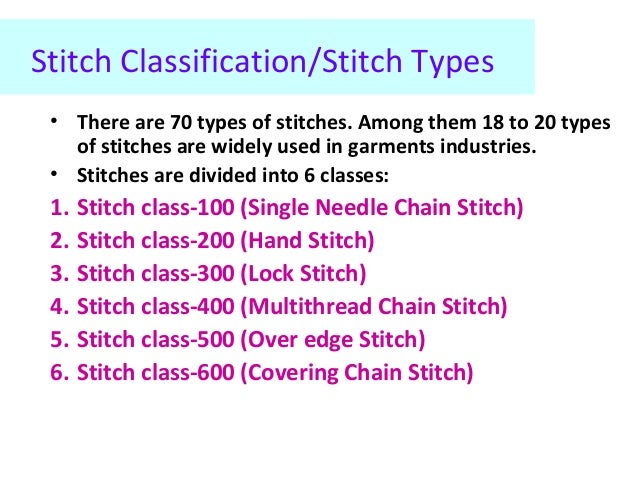 Stitch Classification