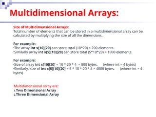 SPL Lecture Slide 08- Array sing and Multi dimentional.ppt