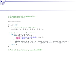 SPL Lecture Slide 08- Array sing and Multi dimentional.ppt