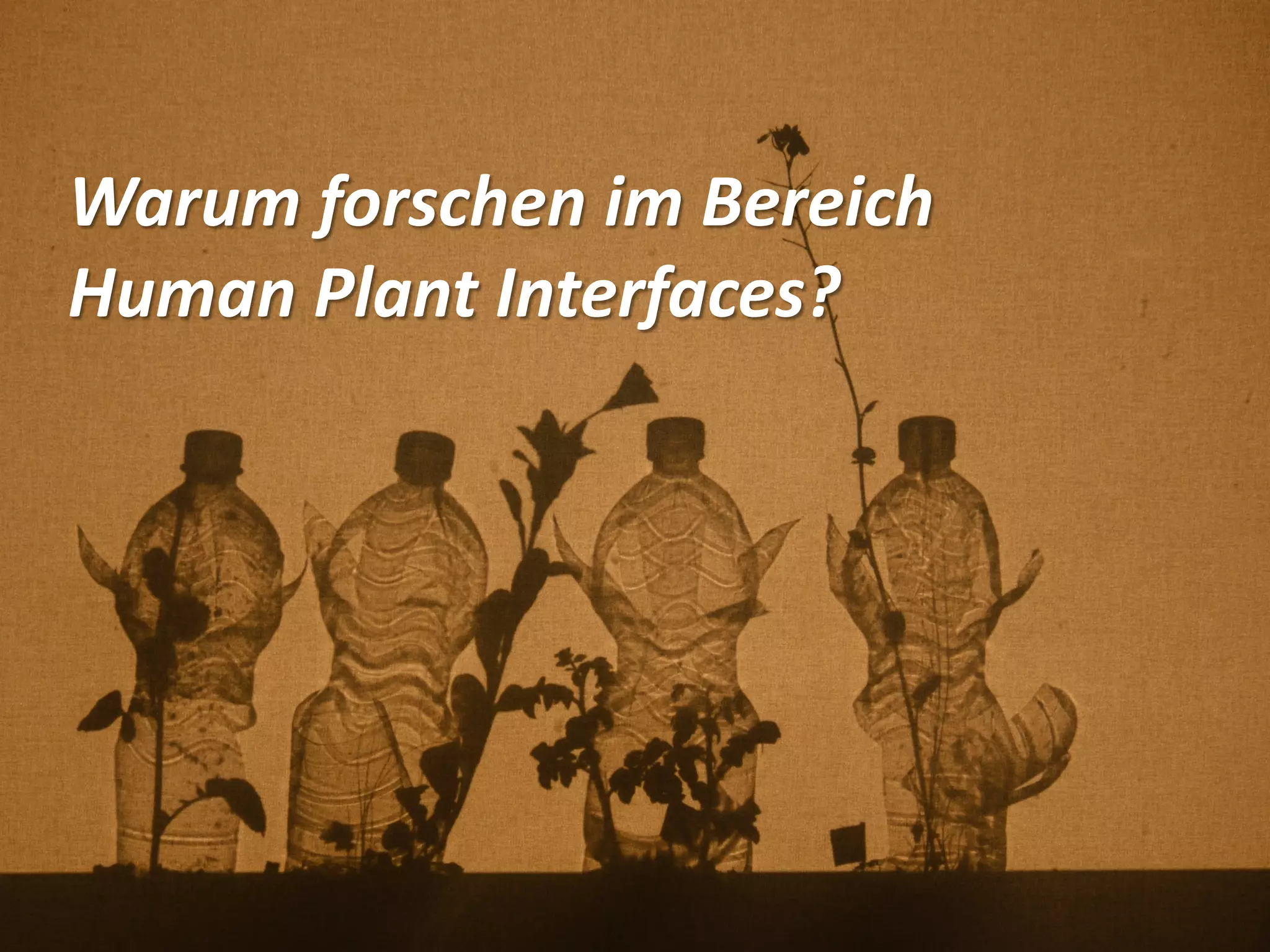 Warum forschen im Bereich
Human Plant Interfaces?
 