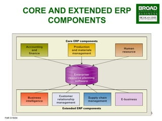 CORE AND EXTENDED ERP COMPONENTS 