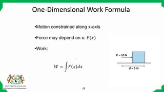 Work and Kinetic Energy Slides for Physics with Calculus | PDF