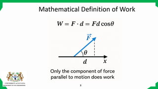 Work Calculus Def Work and Kinetic Energy Slides for Physics with Calculus | PDF