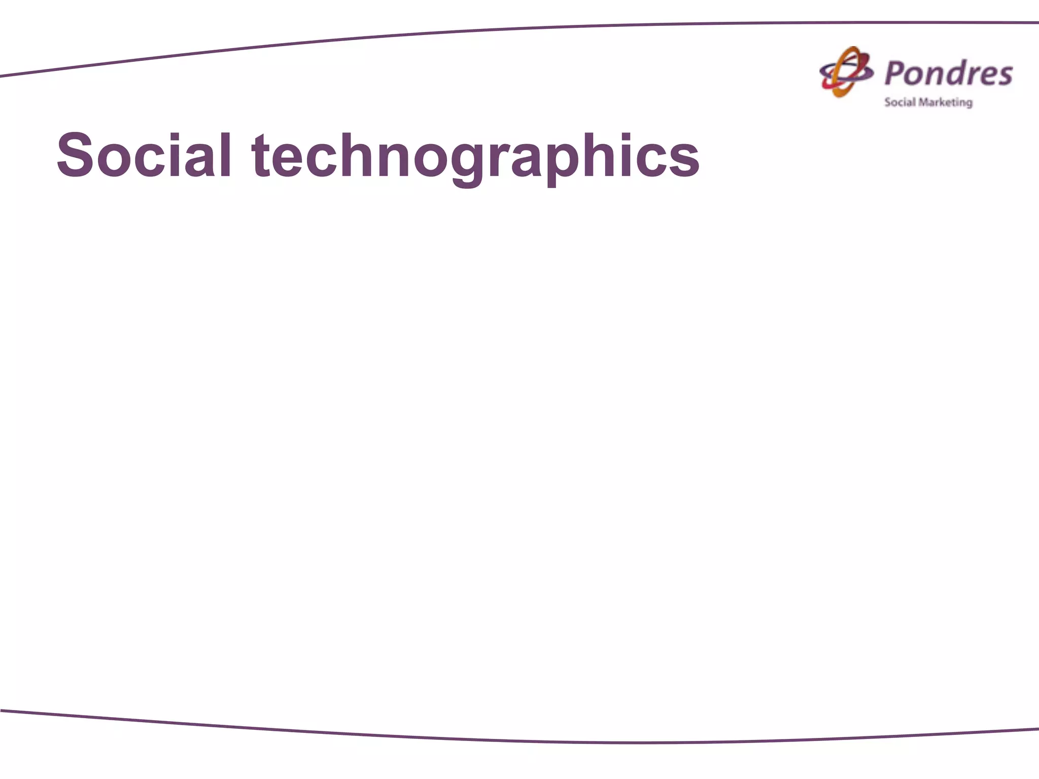 Social technographics
 