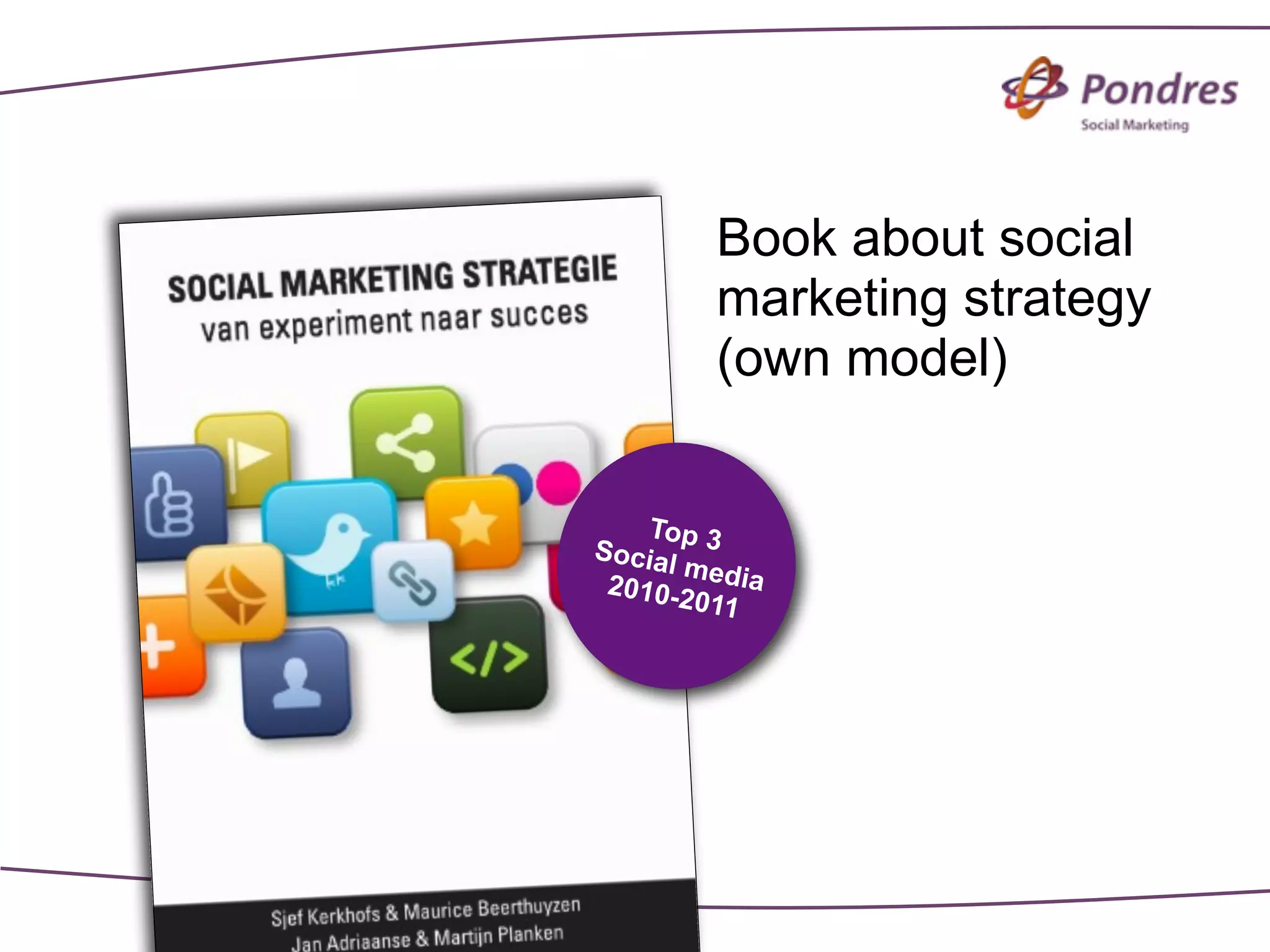Book about social
        marketing strategy
        (own model)


    Top
Socia 3
     lm
 2010-2 edia
       011
 