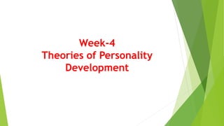 Week-4
Theories of Personality
Development
 