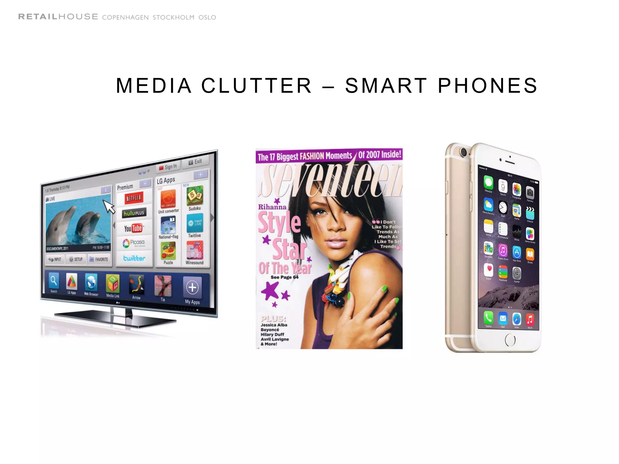 MEDIA CLUTTER – SMART PHONES
 