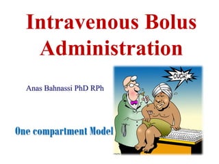 Intravenous Bolus
   Administration
  Anas Bahnassi PhD RPh



One compartment Model
 