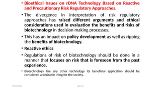 Biotechnology Risks Lecture two Biosafety and Bioethics in Modern Biotechnology.pptx