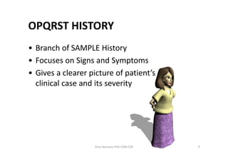 Lecture Two Patient Assessment Definitions