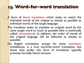 Translation Types | PPT