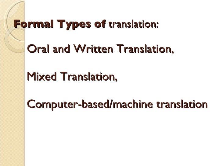 Translation Types