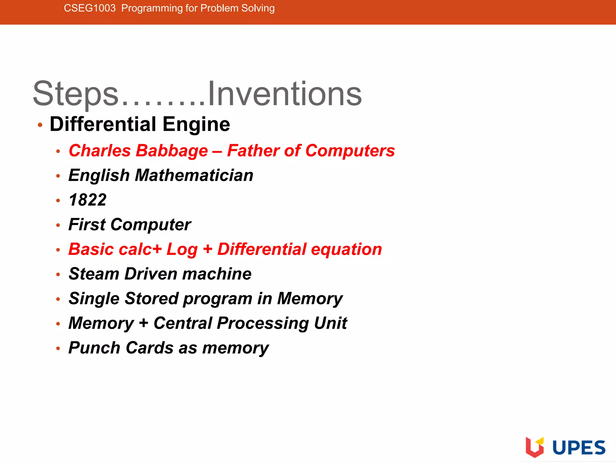 Programming for Problem Solving Unit 1 | PPT | Free Download