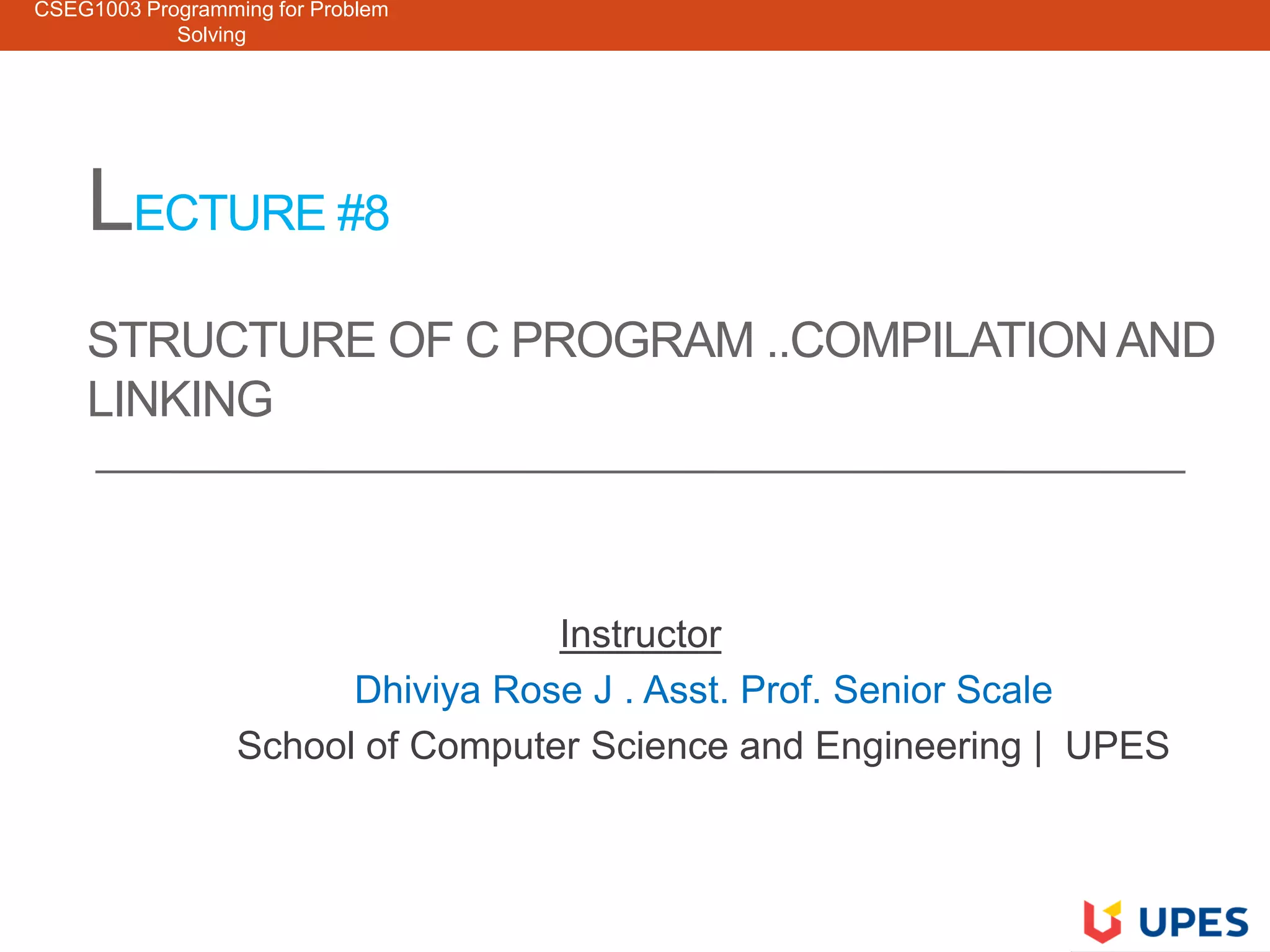 Programming for Problem Solving Unit 2 | PPT