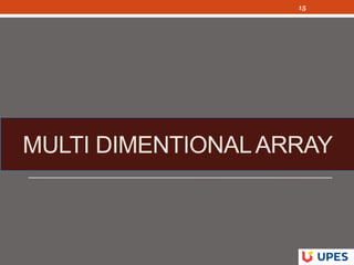 CSEG1001Unit 3 Arrays and Strings | PDF