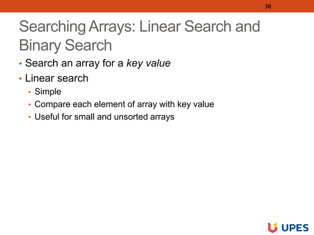 CSEG1001Unit 3 Arrays and Strings | PPT