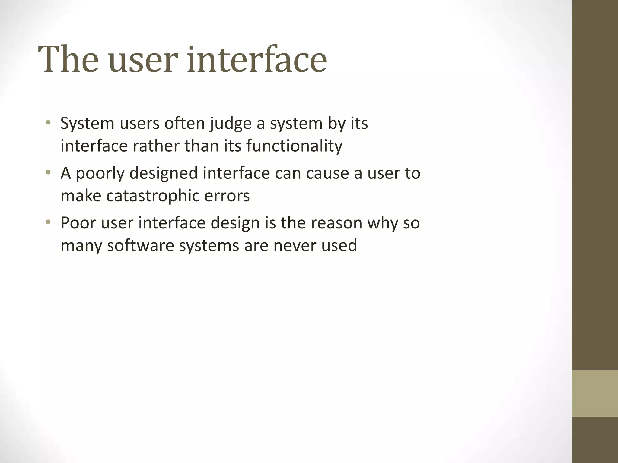Lecture (User Interface Design).ppt | Operating Systems | Computer ...
