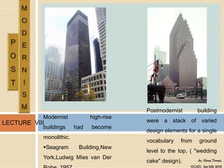 Lecture viii post modernism | PPTX