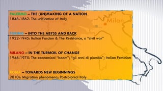 Lecture slides on the history of Torino and Facism | PPTX
